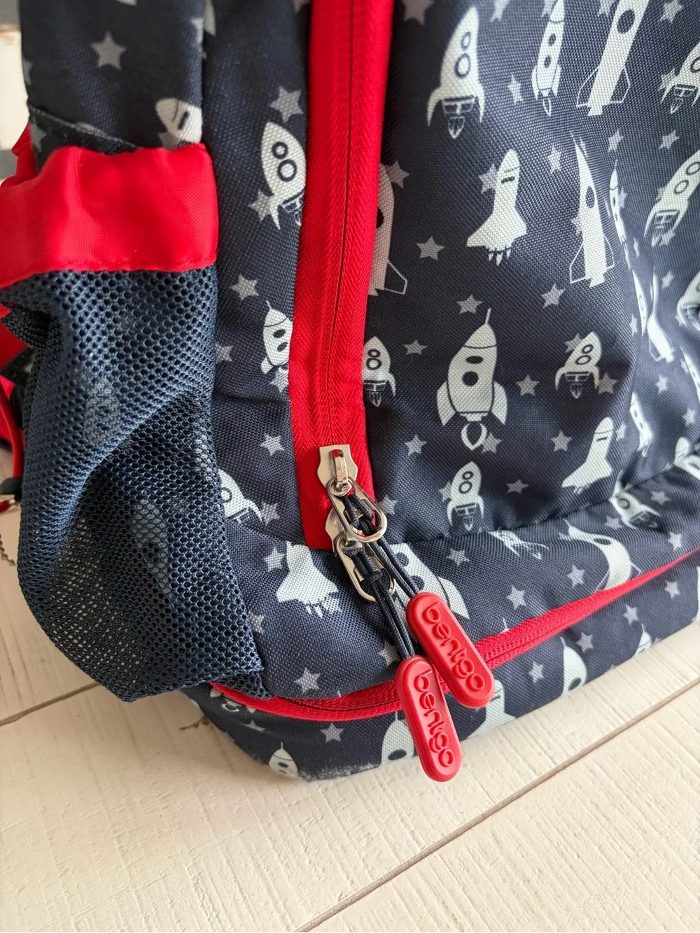 Bentgo 2-in-1 Kids Navy Rocket Print Backpack with Built-in Lunch Bag